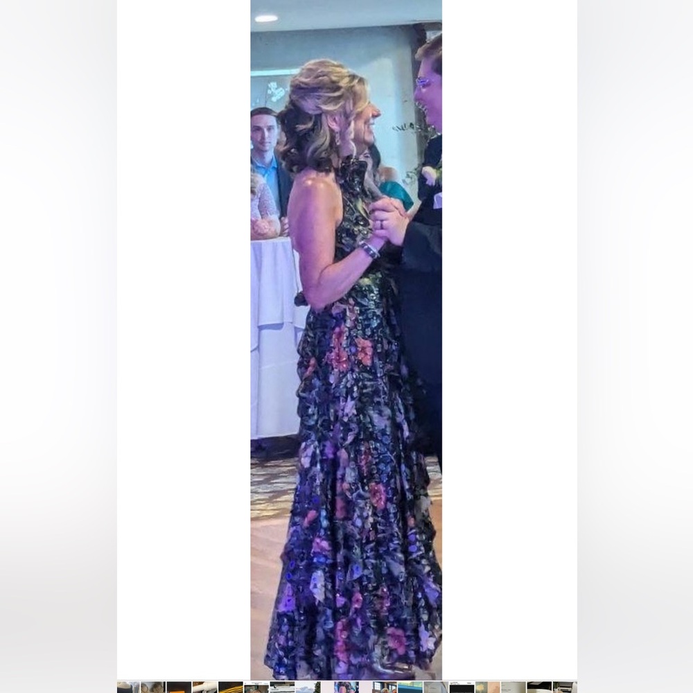 Ramy Brook idella metallic halter neck gown